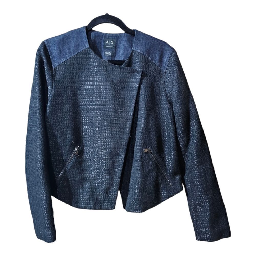 ‎ARMANI EXCHANGE Denim Moto Jacket - Size Large